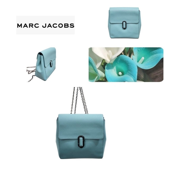 MARC JACOBS Saffiano Leather Backpack color Tiffany Blue - Picture 16 of 16